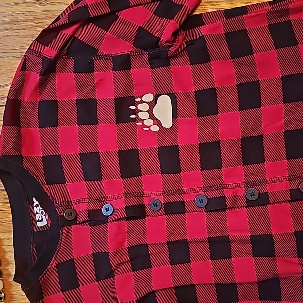 Lazy One Pajamas Size M Flapjack Butt Flap Bear C… - image 4